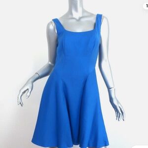 Alice + Olivia Vibrant Blue Sleeveless Skater Dress